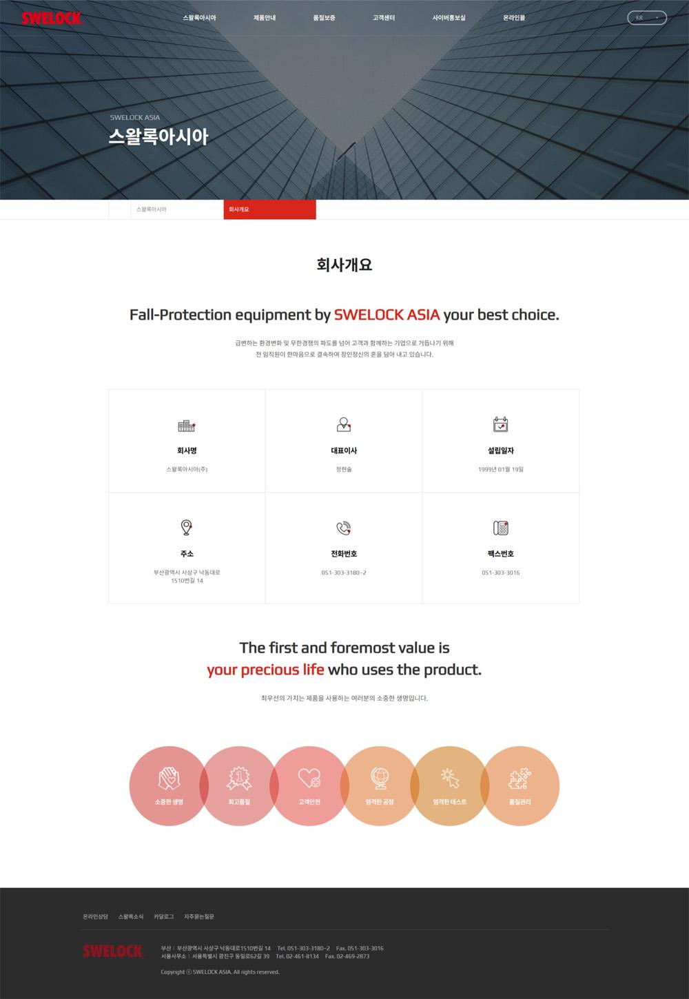 부산 사상구 스왈록아시아 홈페이지제작 포트폴리오_스크린샷2